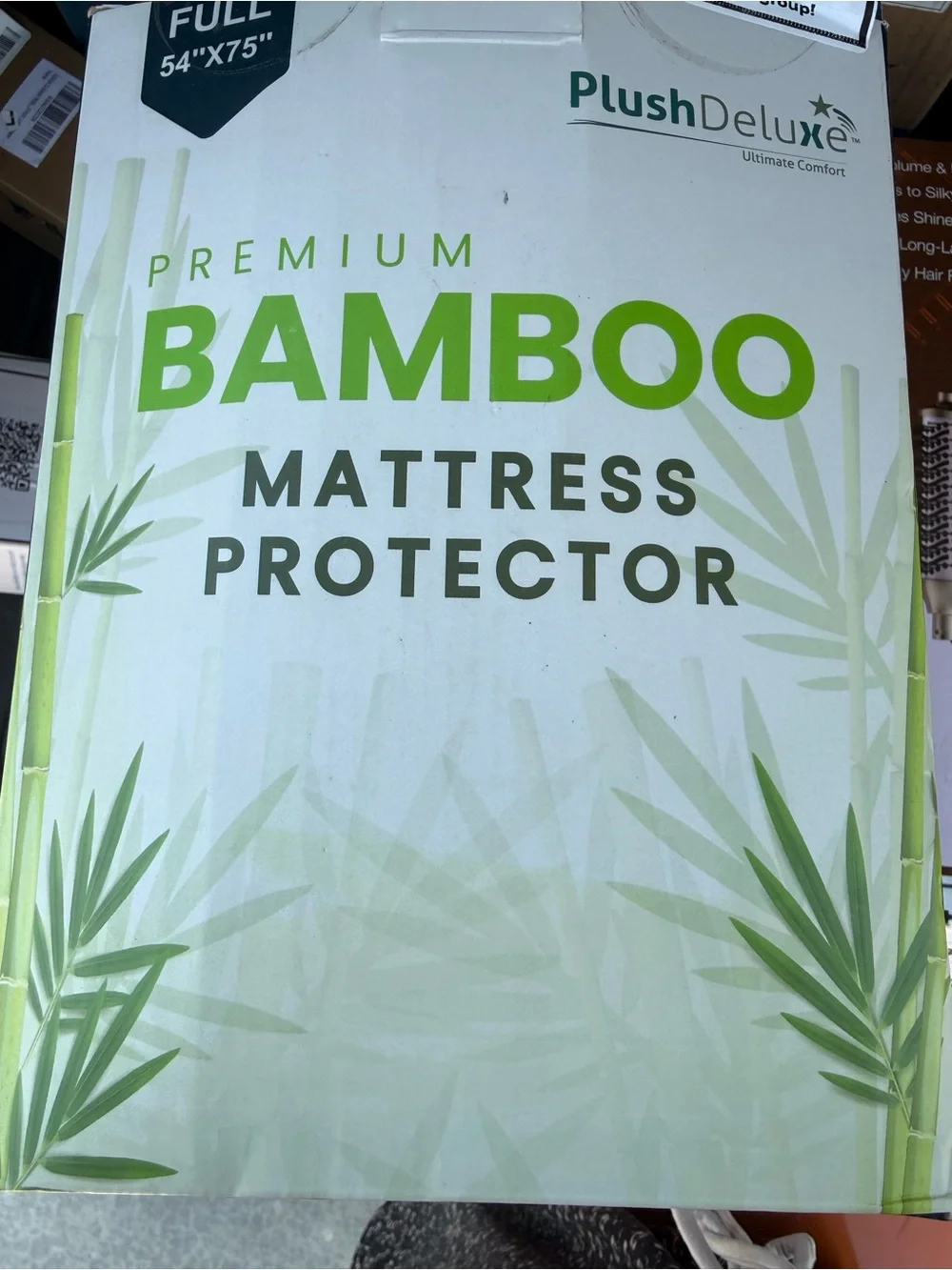 Premium Bamboo Mattress Protector - White